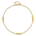 Leslie's 10K Polished Fancy 10in Plus 1in ext. Anklet - Image 4