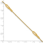 Leslie's 10K Polished Fancy 10in Plus 1in ext. Anklet - Image 5