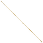 Leslie's 10K Polished and Dia-cut Infinity 10in Plus 1in ext. Anklet - Image 2