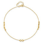 Leslie's 10K Polished and Dia-cut Infinity 10in Plus 1in ext. Anklet - Image 4