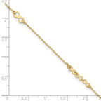 Leslie's 10K Polished and Dia-cut Infinity 10in Plus 1in ext. Anklet - Image 5