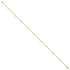 Leslie's 10K Polished and Dia-cut Heart 10in Plus 1in ext. Anklet - Image 2