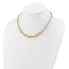 Leslie's 10K Polished and Textured Fancy Link Necklace - Image 3