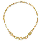 Leslie's 10K Polished and Textured Fancy Link Necklace - Image 4