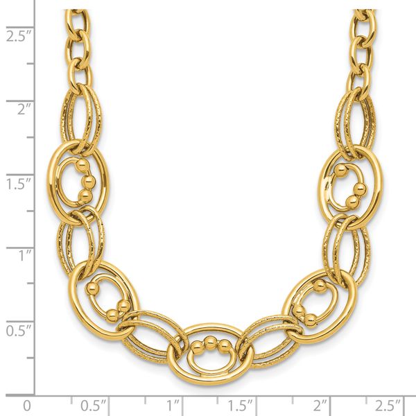Leslie's 10K Polished and Textured Fancy Link Necklace - Image 5