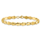 Leslie's 10K Polished and Satin Fancy Link Bracelet - Image 3