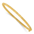 Leslie's 10K Polished and Textured Twisted Hinged Bangle
