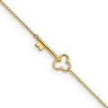 Leslie's 10K Polished Key 9in plus 1in ext. Anklet