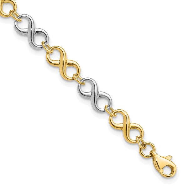Leslie's 10K Two-tone Polished Infinity Bracelet