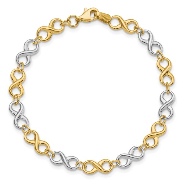 Leslie's 10K Two-tone Polished Infinity Bracelet - Image 3