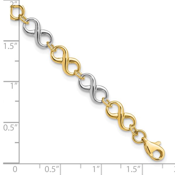 Leslie's 10K Two-tone Polished Infinity Bracelet - Image 4