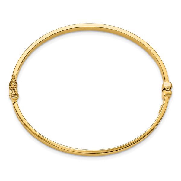 Leslie's 10K Gold Polished Hinged Bangle Bracelet - Image 2