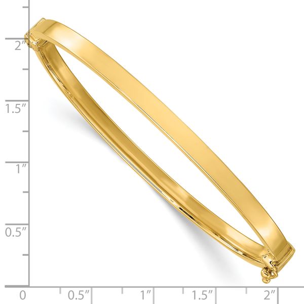 Leslie's 10K Gold Polished Hinged Bangle Bracelet - Image 4