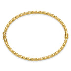 Leslie's 10K Polished/Textured and Twisted Hinged Bangle - Image 2