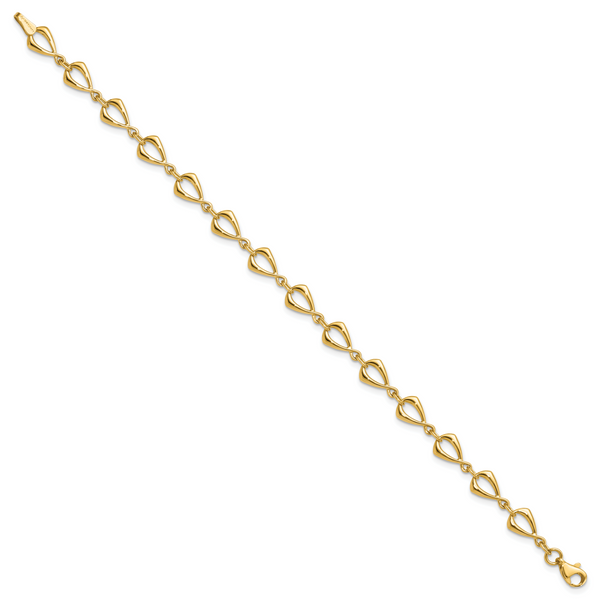 Leslie's 10K Polished Fancy Link Bracelet - Image 2