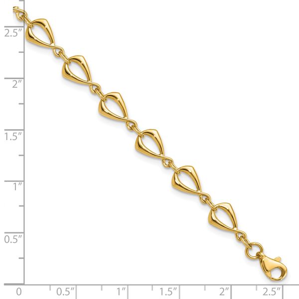 Leslie's 10K Polished Fancy Link Bracelet - Image 5