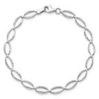 Leslie's 10K White Gold Polished and D/C Bracelet - Image 3