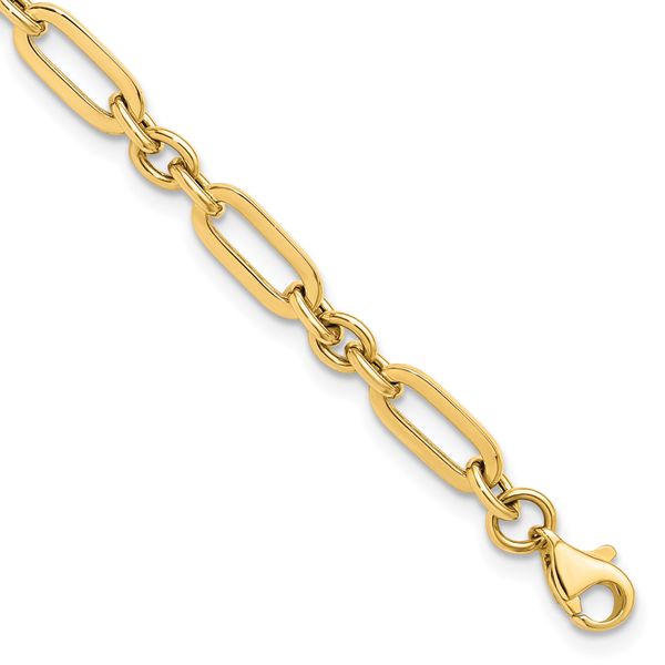 Leslie's 10K Polished Fancy Link Bracelet