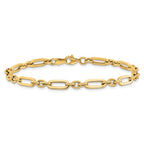 Leslie's 10K Polished Fancy Link Bracelet - Image 3