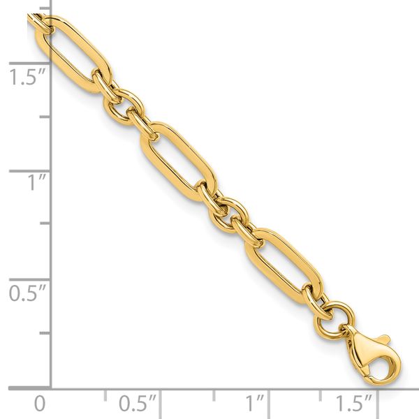 Leslie's 10K Polished Fancy Link Bracelet - Image 5