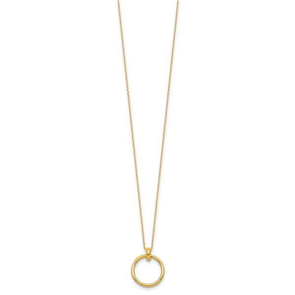Leslie's 10K Polished Circle Necklace - Image 2