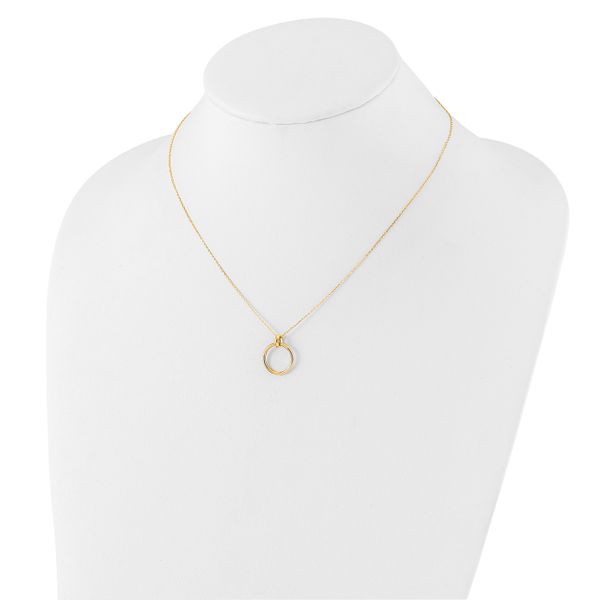 Leslie's 10K Polished Circle Necklace - Image 3