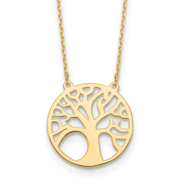 Leslie's 10K Polished Tree of Life Necklace