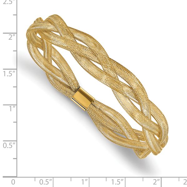Leslie's 10K Fancy Stretch Bangle Bracelet - Image 2