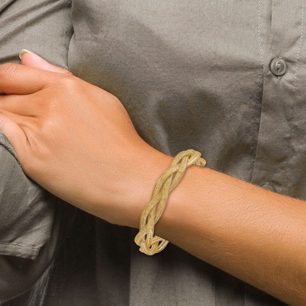 Leslie's 10K Fancy Stretch Bangle Bracelet - Image 3