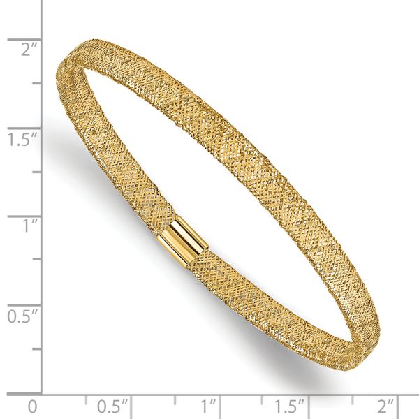 Leslie's 10K Fancy Stretch Bangle Bracelet - Image 2