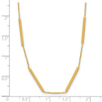 Leslie's 10K Polished 6 Bar Stations 16in with 1.5in ext Necklace - Image 5