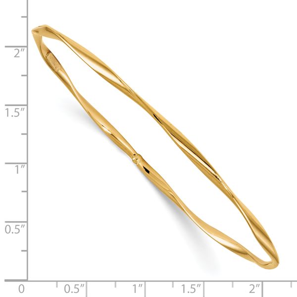 Leslie's 10K Polished Twisted Slip-on Bangle - Image 3