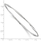 Leslie's 10K White Gold Polished Twisted Slip-on Bangle - Image 2