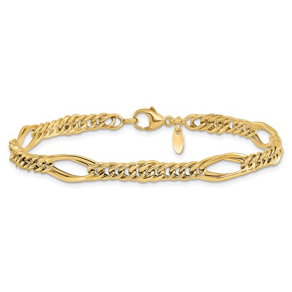 Leslie's 10k Polished Fancy Link Bracelet - Image 3
