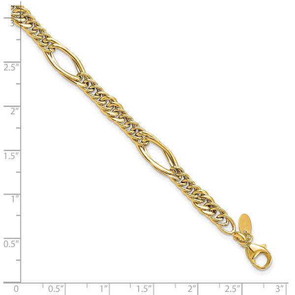 Leslie's 10k Polished Fancy Link Bracelet - Image 5