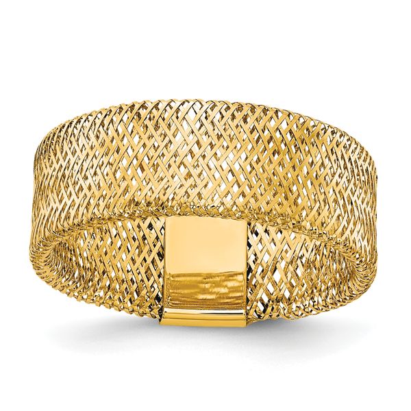 Leslie's 10k Polished/Textured Stretch Ring