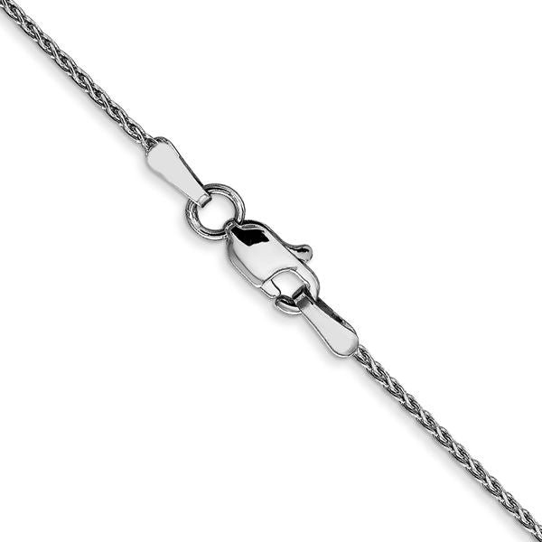 Leslie's 14K White Gold 1.0mm D/C Wheat Chain - Image 3