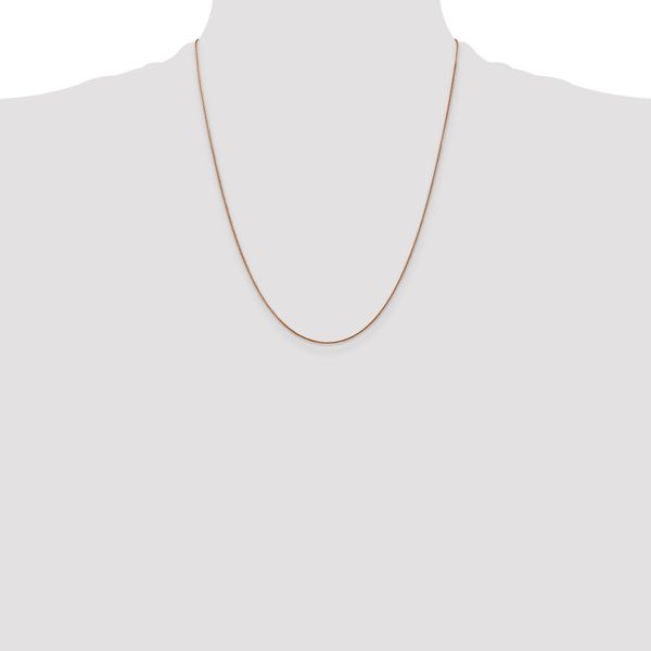 Leslie's 14K Rose Gold .8mm Spiga Chain - Image 4