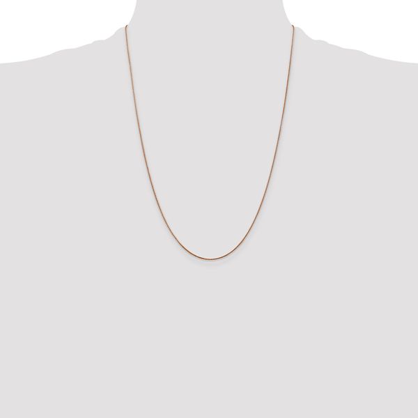 Leslie's 14K Rose Gold .8mm Spiga Chain - Image 4