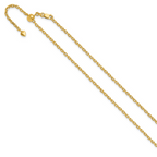 Leslie's 14K Adjustable 2.5mm Semi-Solid D/C Cable Chain - Image 2