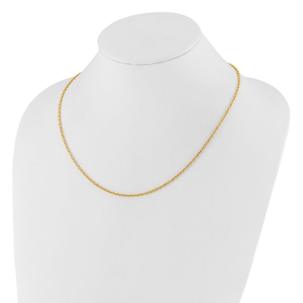 Leslie's 14K Adjustable 2.5mm Semi-Solid D/C Cable Chain - Image 3