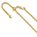 Leslie's 14K Adjustable 2.5mm Semi-Solid D/C Cable Chain