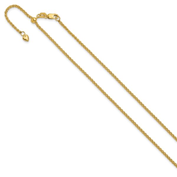 Leslie's 14K Adjustable 1.6mm Semi-solid Spiga Chain - Image 2