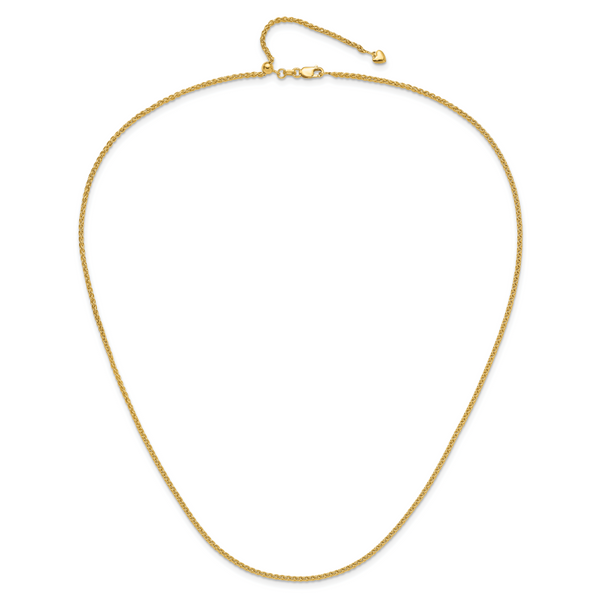 Leslie's 14K Adjustable 1.6mm Semi-solid Spiga Chain - Image 4
