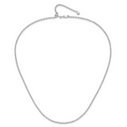 Leslie's 14K White Gold Adjustable 2.5mm Semi-Solid D/C Cable Chain - Image 4