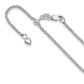 Leslie's 14K White Gold Adjustable 1.6mm Semi-solid Spiga Chain