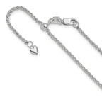 Leslie's 14K White Gold Adjustable 1.6mm Semi-solid Spiga Chain