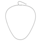 Leslie's 14K White Gold Adjustable 1.6mm Semi-solid Spiga Chain - Image 4