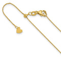 Leslie's 14K Adjustable 1mm D/C Cable Chain