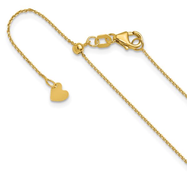 Leslie's 14K Adjustable 1mm D/C Cable Chain